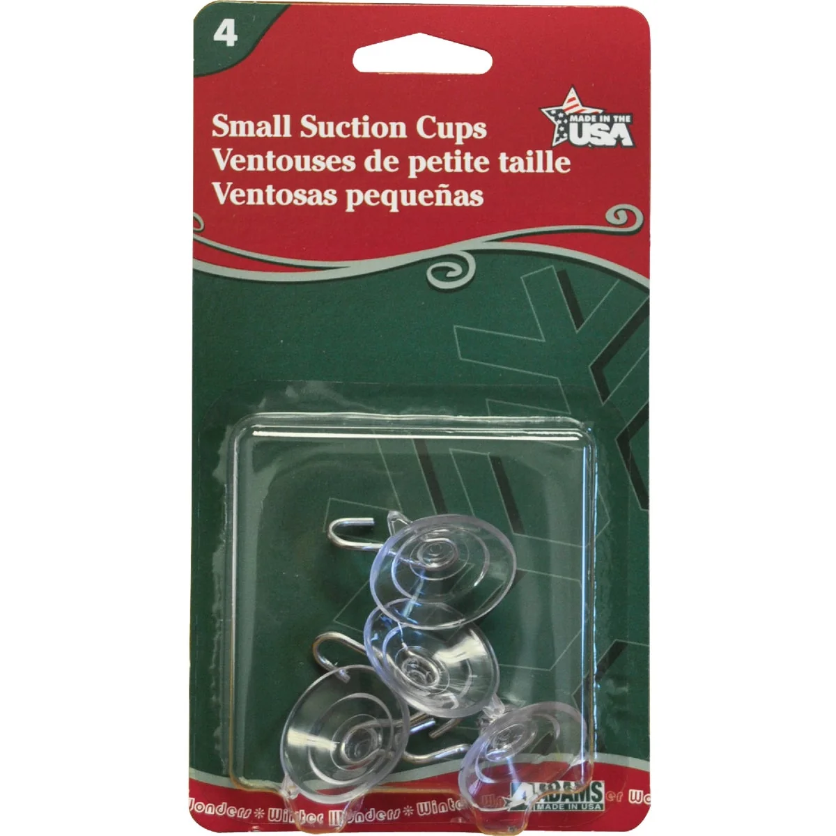 Original Design Adams 1-1 8 In. 1 Lb. Holding Capacity Suction Cup 4-Pack Dependable