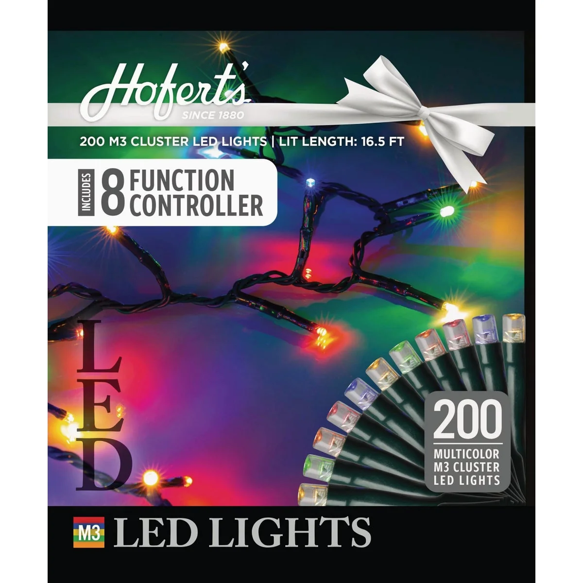 Contemporary J Hofert Multi 200-Bulb M3 LED Cluster String Light Set Pure