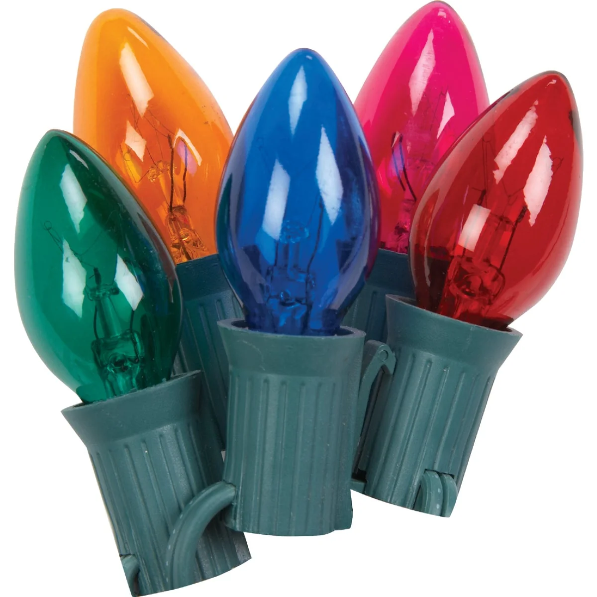 Easy-to-Use J Hofert Transparent Multi 25-Bulb C7 Incandescent Light Set Fashionable