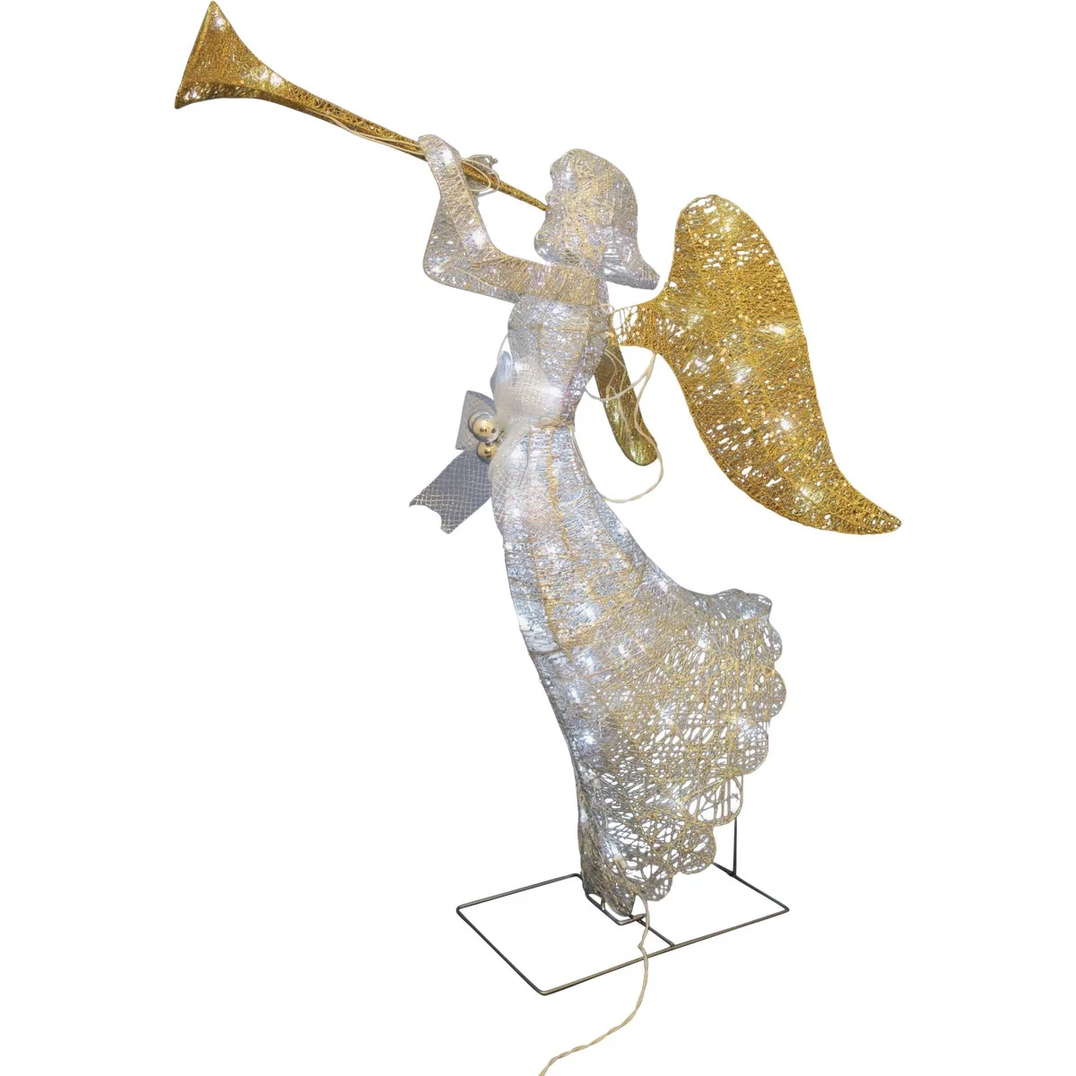 Modern J Hofert 48 In. LED White Sisal Angel Holiday Figure Safe