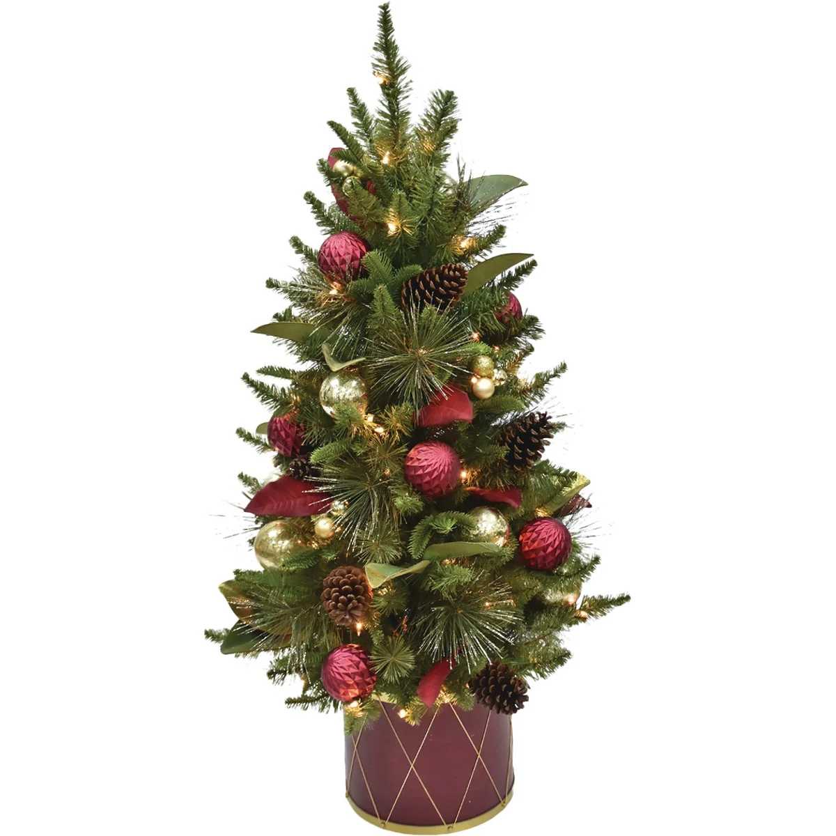 Authentic Morgan 4 Ft. Potted Incandescent Specialty Christmas Tree Reliable
