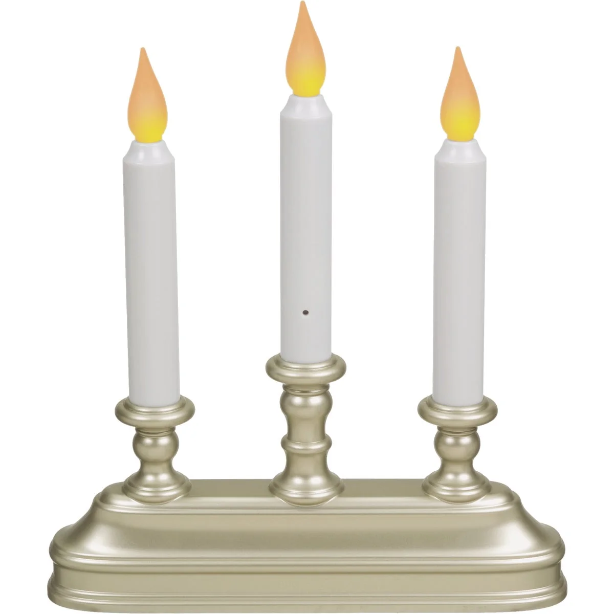 Refined Xodus 10-1 4 In. x 9 In. x 2 In. Pewter LED Battery Operated Dual Candelabra Lightweight