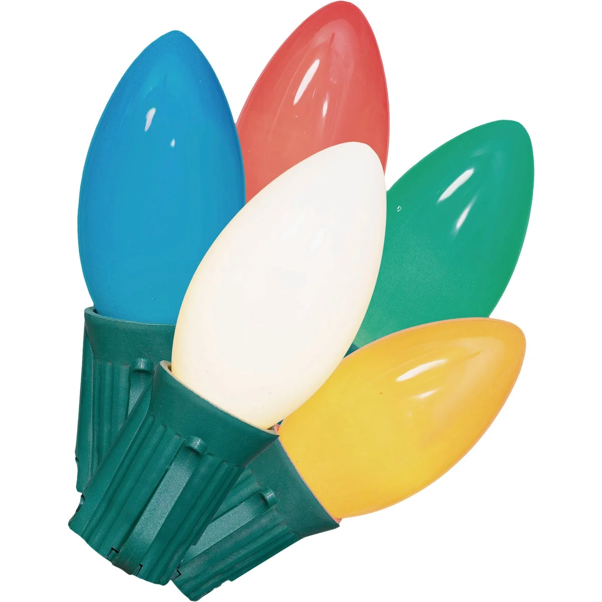 User-Friendly Ceramic Multi 25-Bulb C9 String Light Set with Green Wire Enhanced
