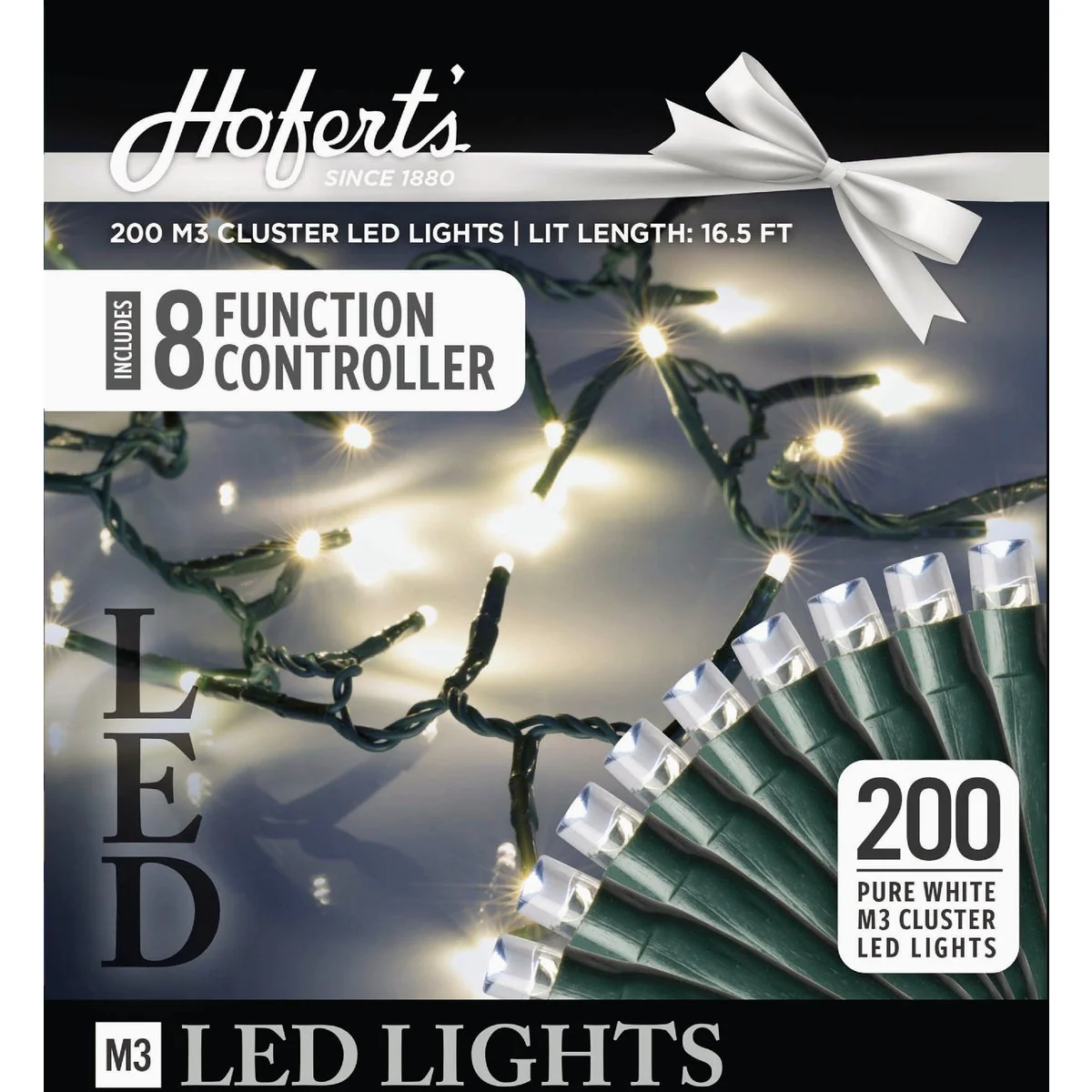 Casual J Hofert Pure White 200-Bulb M3 LED Cluster String Light Set Outstanding
