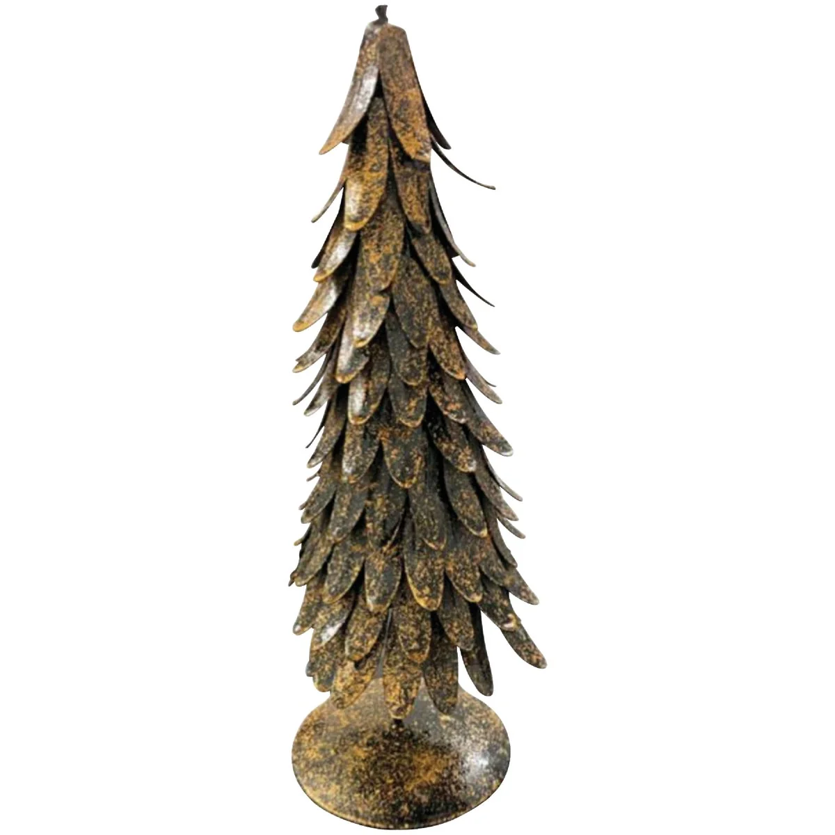 Detailed 12 In. Gold Wash Metal Christmas Tree Healthy