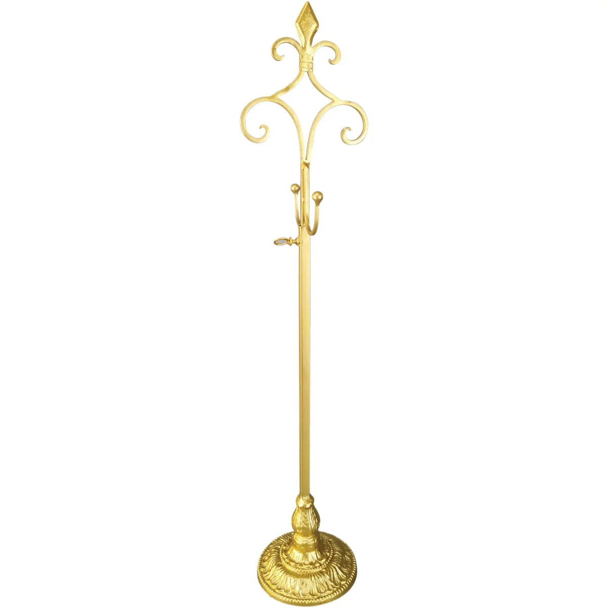 Fashionable 28 In. Telescoping Metal Gold Wreath Hanger Prestigious