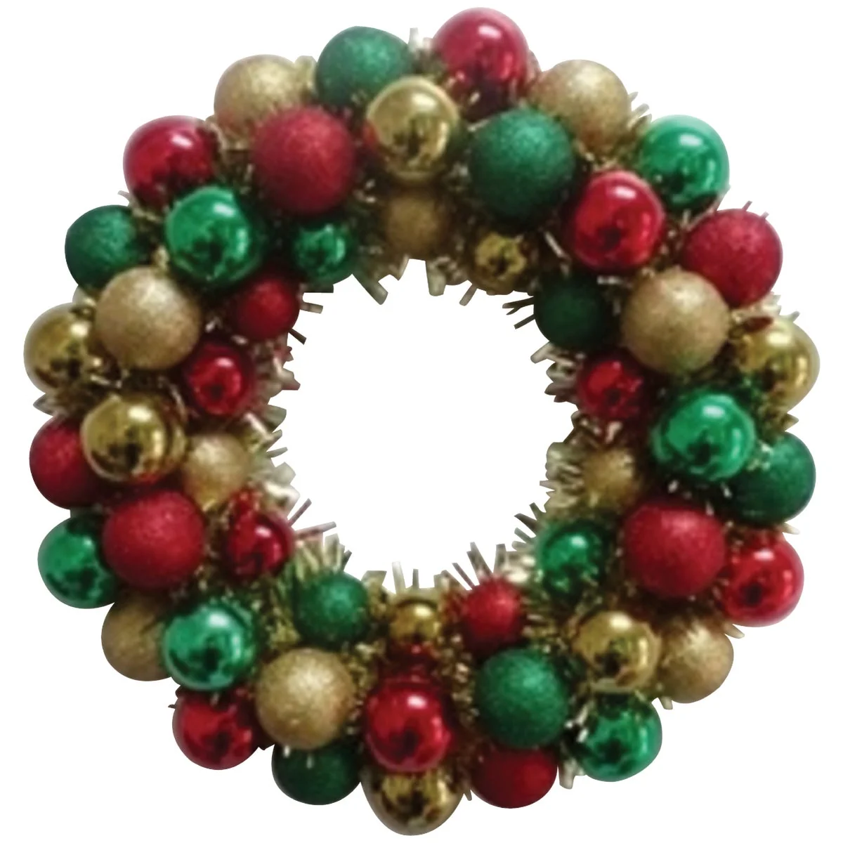 Breathable Youngcraft 16 In. Red Green Gold Shatterproof Ornament Wreath Luxury