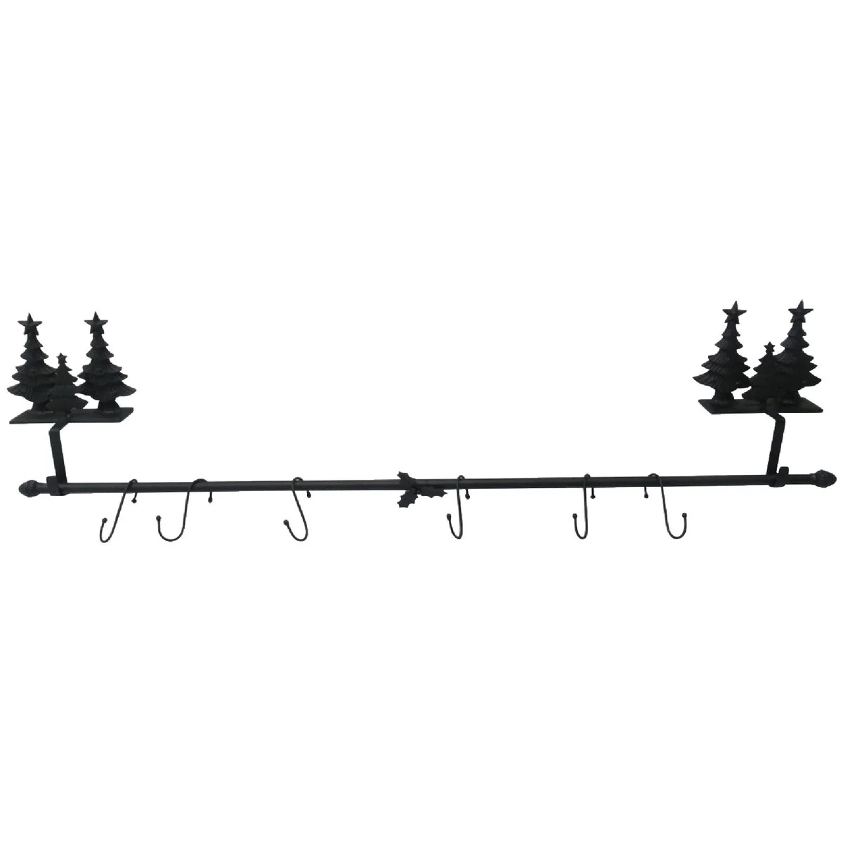 First-Class 6-Stocking Metal Mantle Christmas Tree Stocking Holder Certified