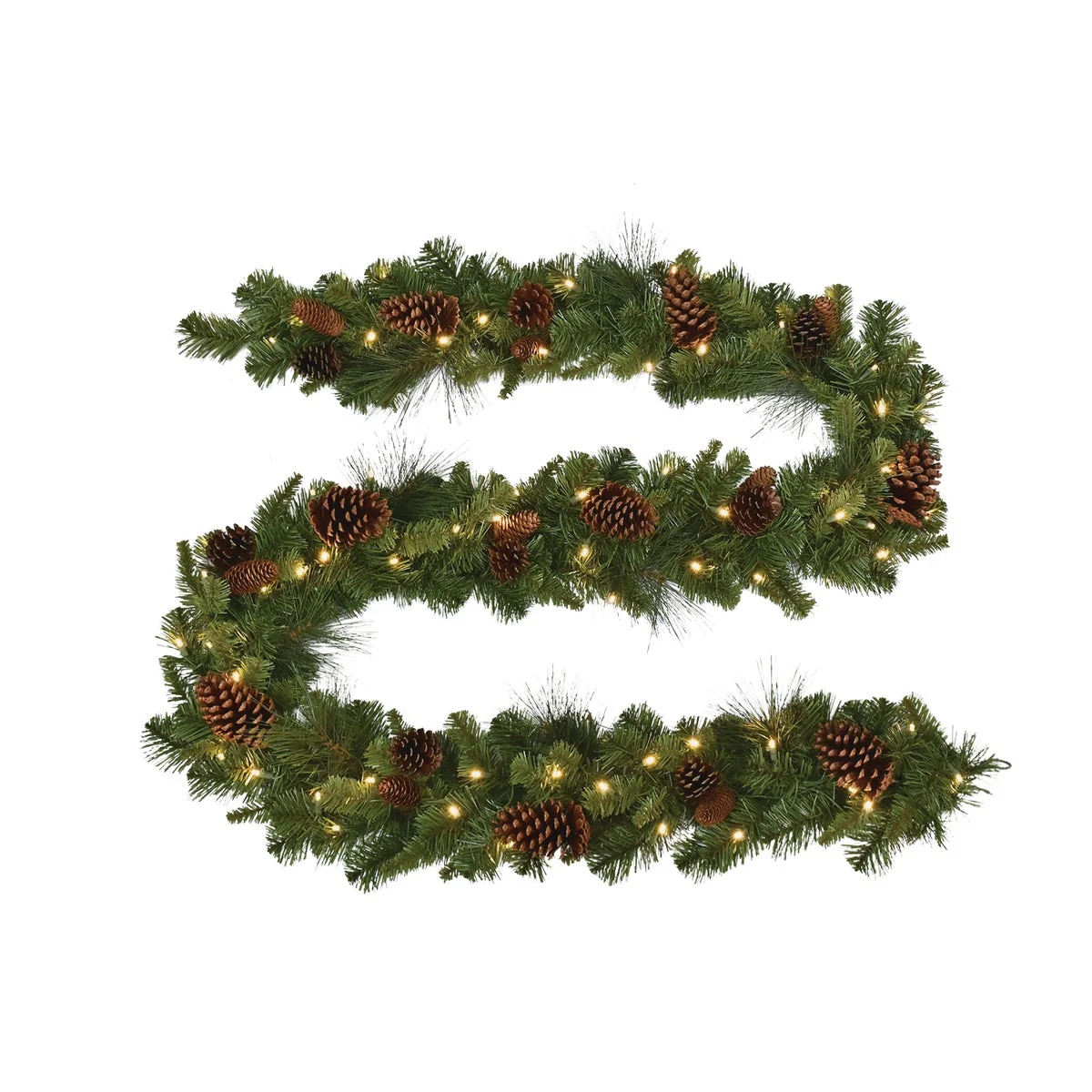 Green Clayton 9 Ft. Prelit LED Garland Eco-Friendly