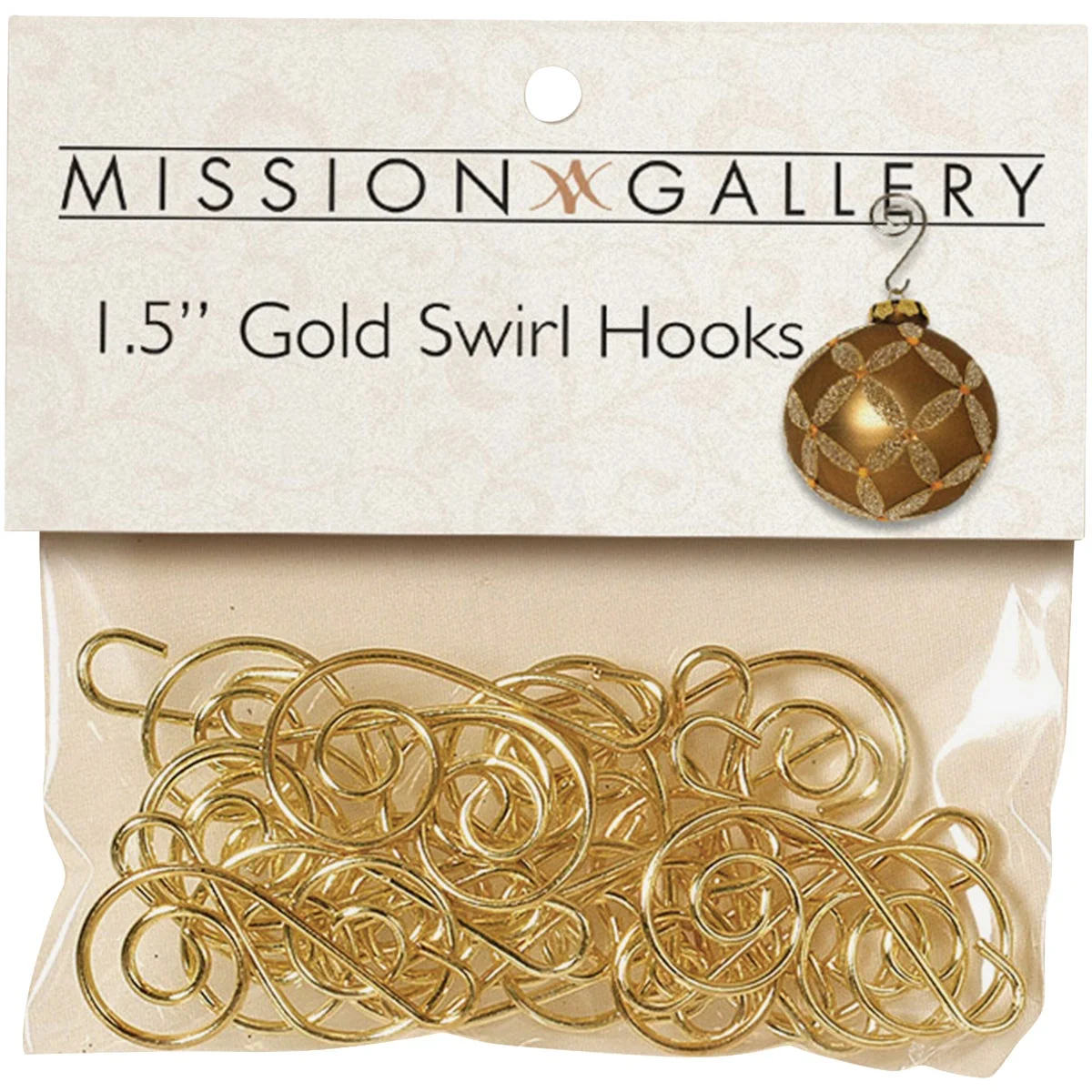 Verified Gerson 1.5 In. Gold Swirl Ornament Hooks 24-Pack High-Performance