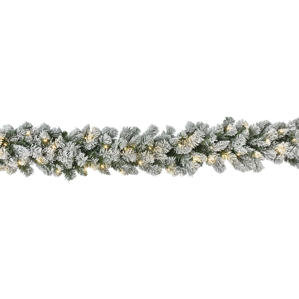 Green Frosted Montana Ridge 9 Ft. Prelit LED Garland Fine Crafted