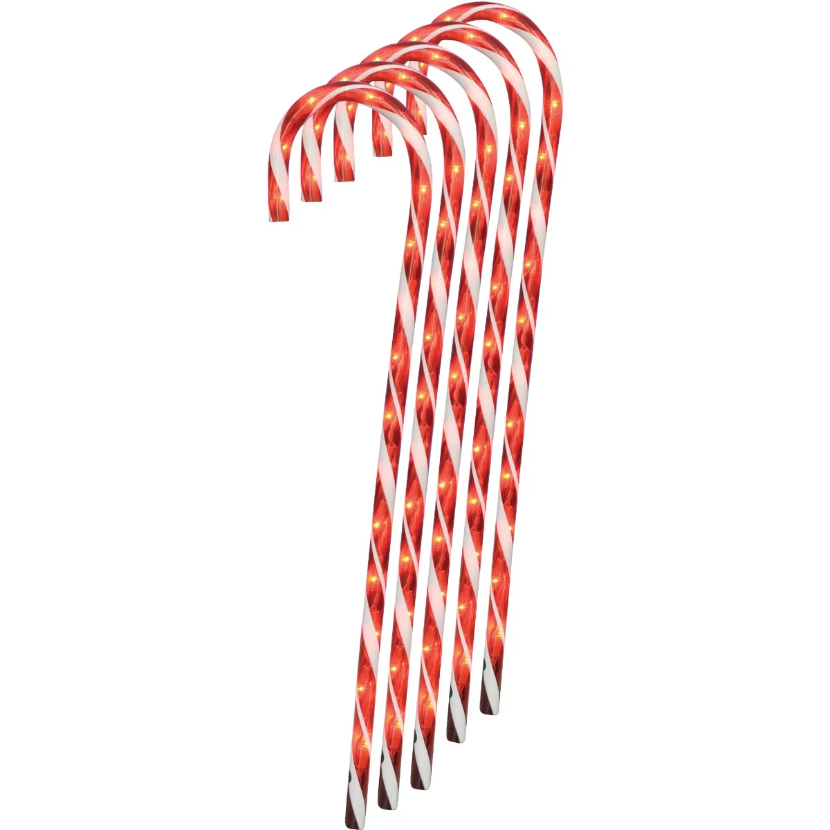 Pure J Hofert 28 In. Incandescent Candy Cane Pathway Marker Light Set 10 per set Green