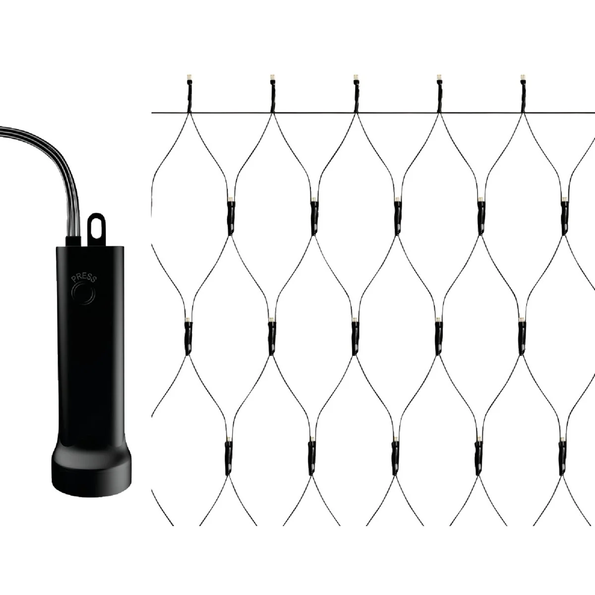 Easy-to-Use Lumineo Durawise Warm White 192-Bulb 3 Ft. x 6 Ft. LED Battery Operated Net Light Set Reusable