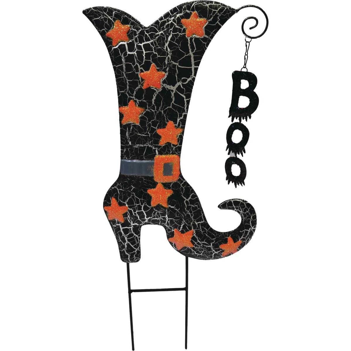 Elegant 21.8 In. Metal Witch’s Boot Yard Stake Casual
