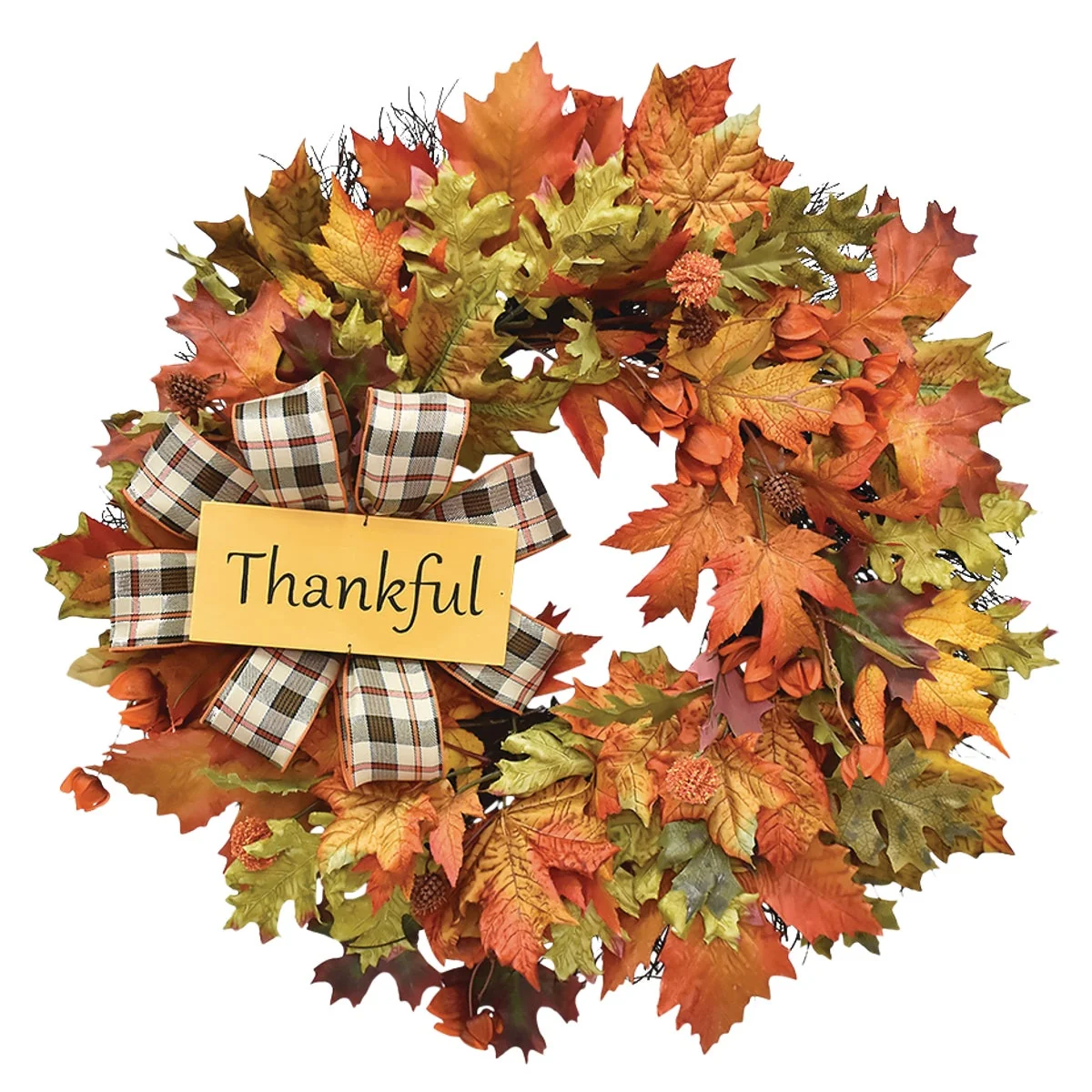 Refined Branden 24 In. Artificial Autumn Wreath Fine