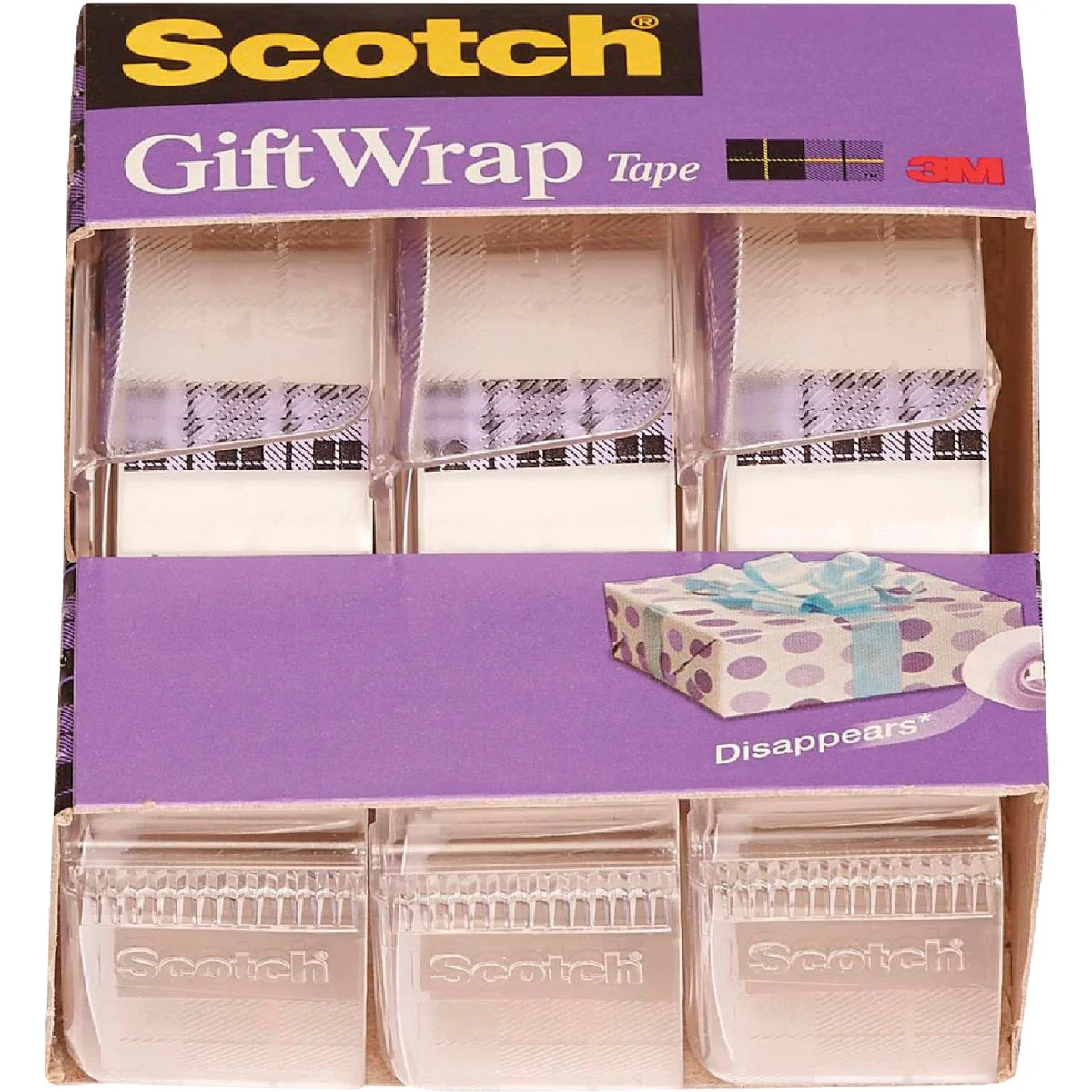 Prestigious 3M Scotch 3 4 In. x 300 In. Gift-Wrap Transparent Tape 3-Pack Durable