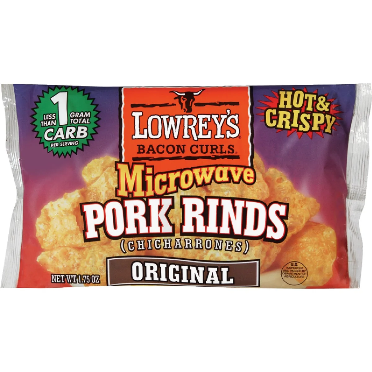 Superior Lowrey’s Bacon Curls 1.75 Oz. Microwave Pork Rinds Exceptional