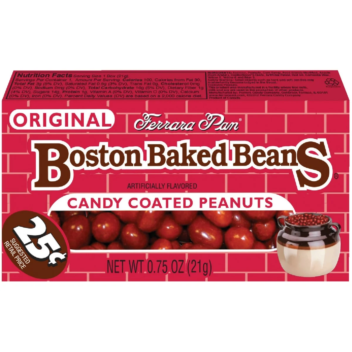 Selected Ferrara Pan Candy Covered Peanuts 0.8 Oz. Boston Baked Beans Pure