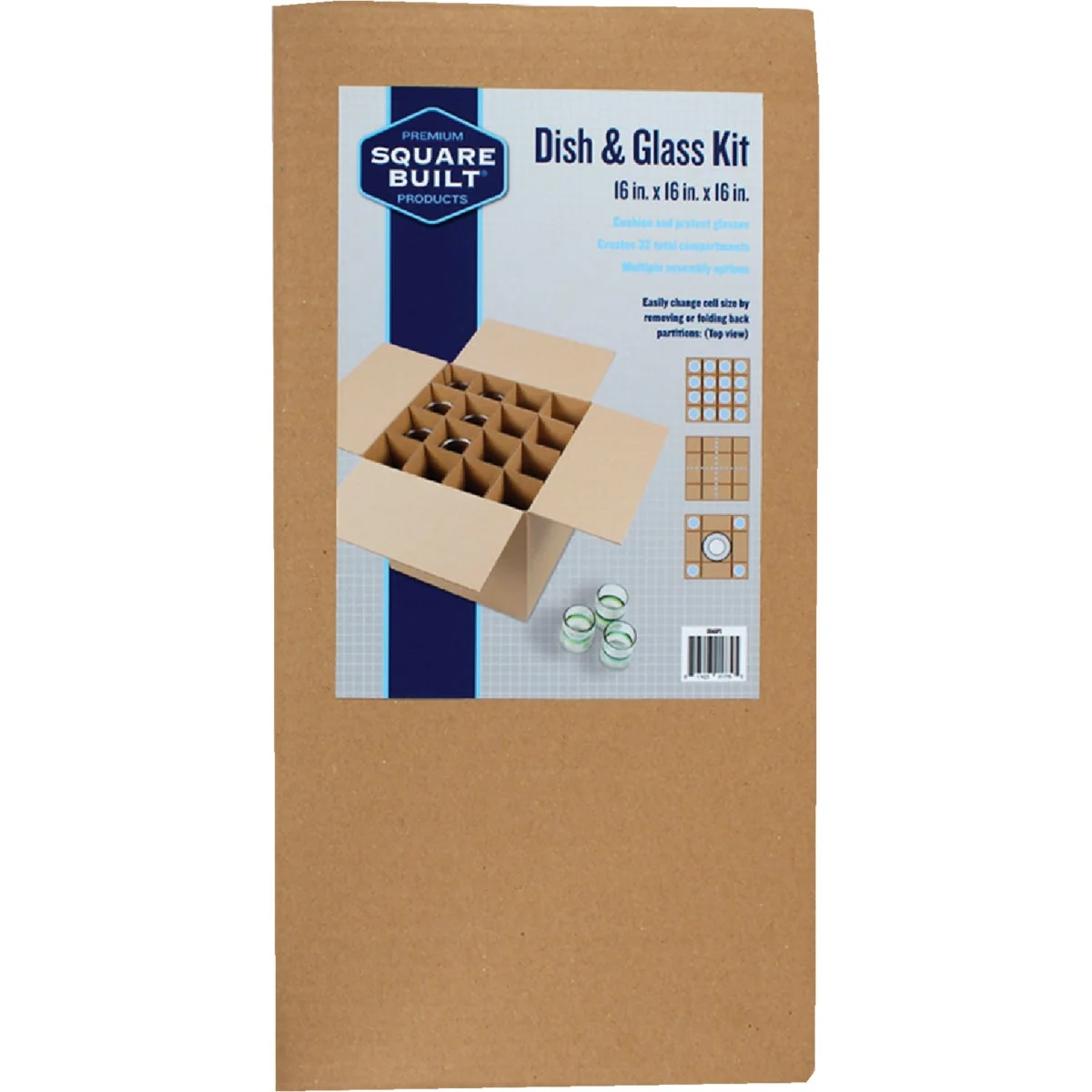 Genuine Square Built Cardboard Dividers Kitchenware Moving and Storage Kit Exclusive