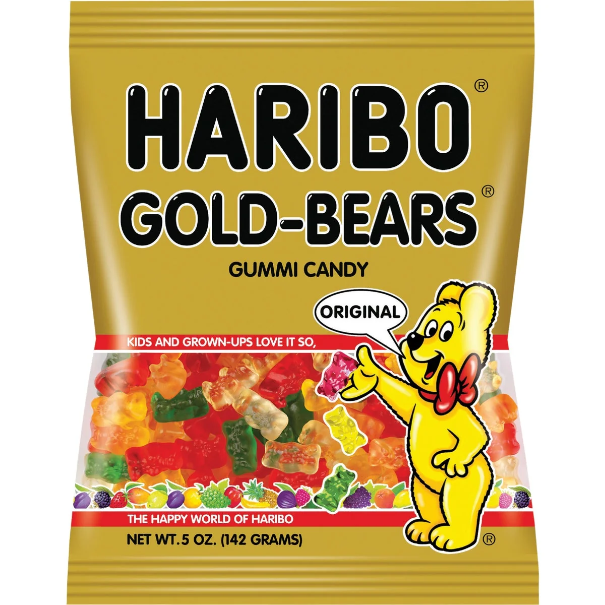 Lightweight Haribo Gold-Bears Fruit Flavor 5 Oz. Candy Next-Generation