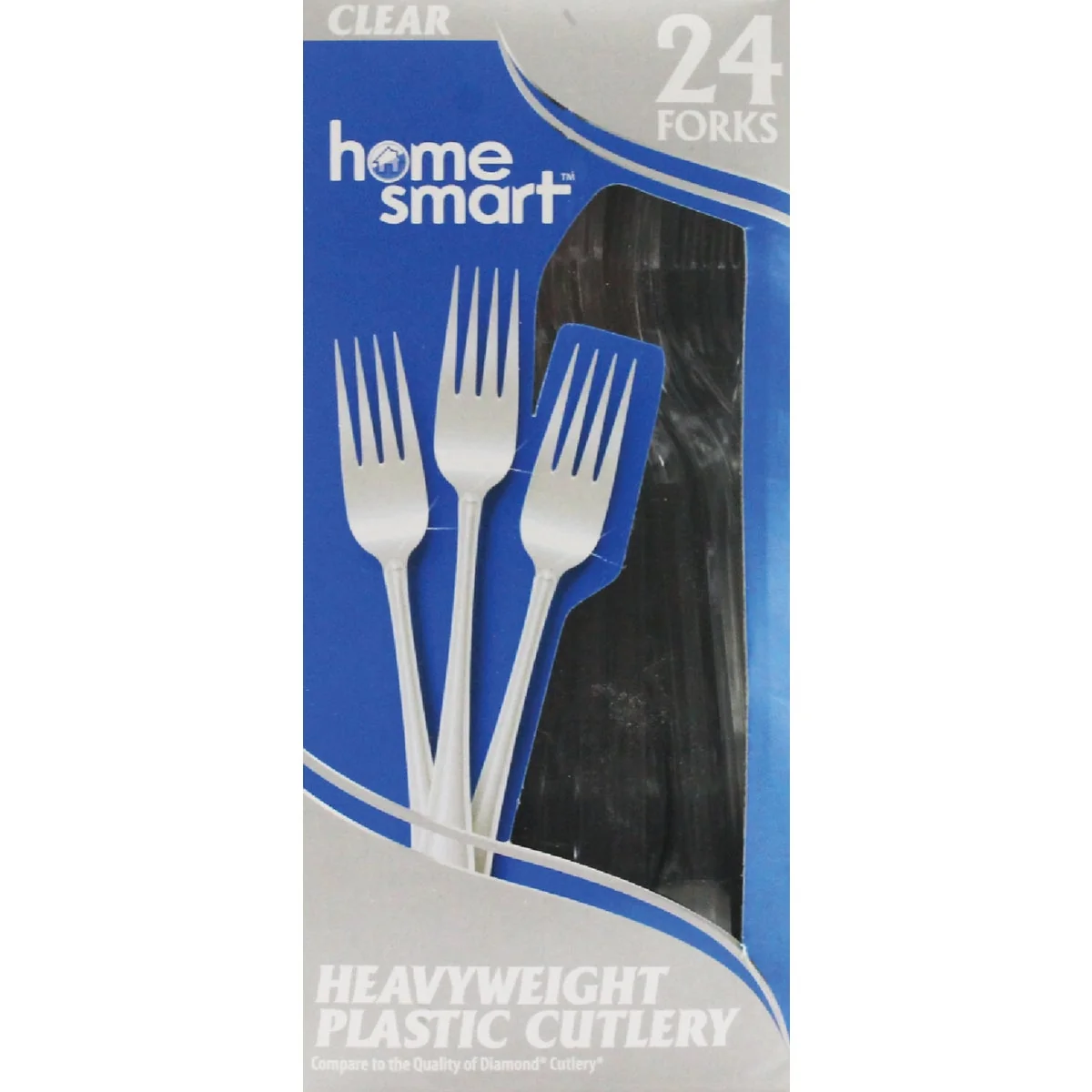 User-Friendly Home Smart Heavy Duty Plastic Forks 24-Ct Artisan
