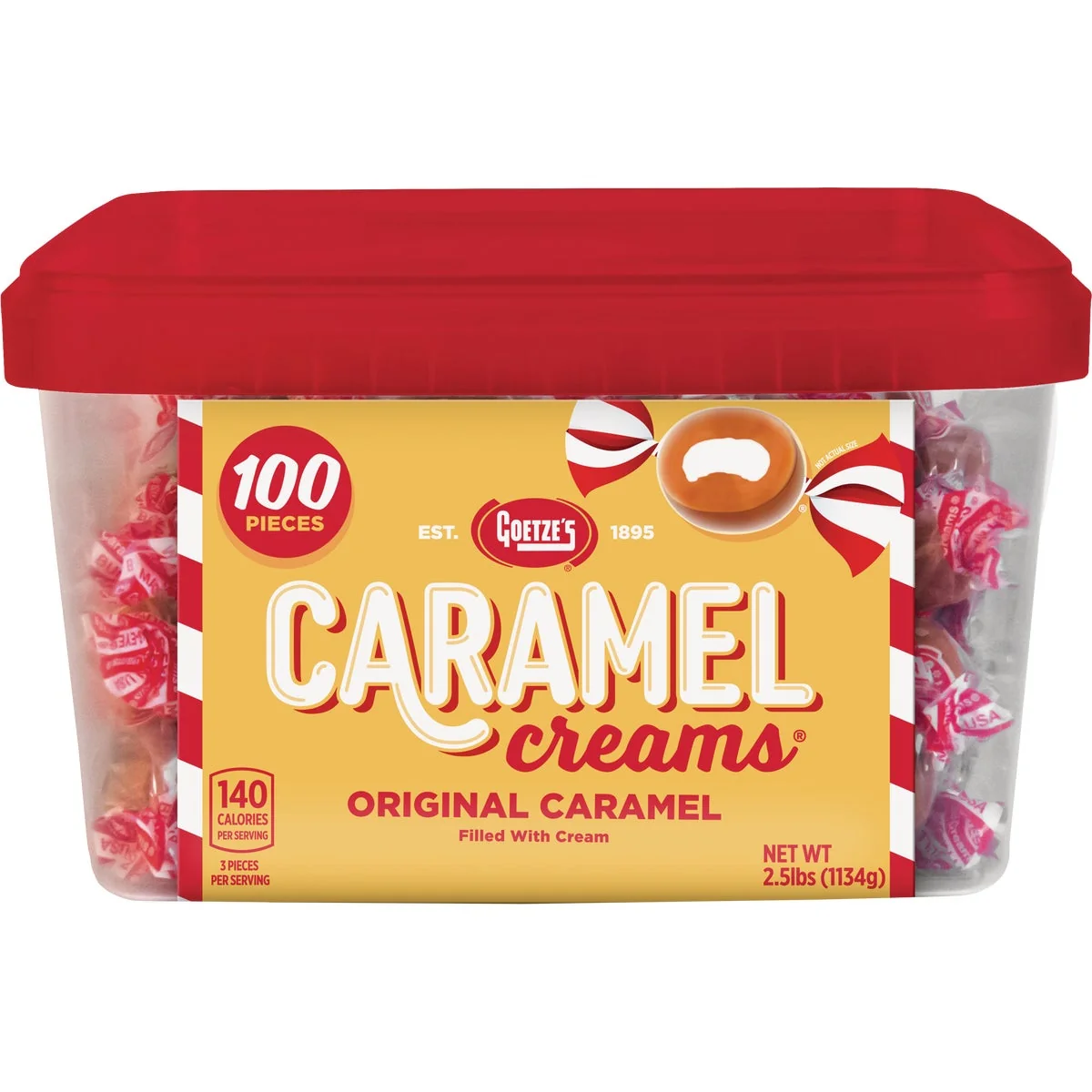 Trusted Goetze’s Bulls-Eyes Caramel Cream Candy Display 100-Count Flexible