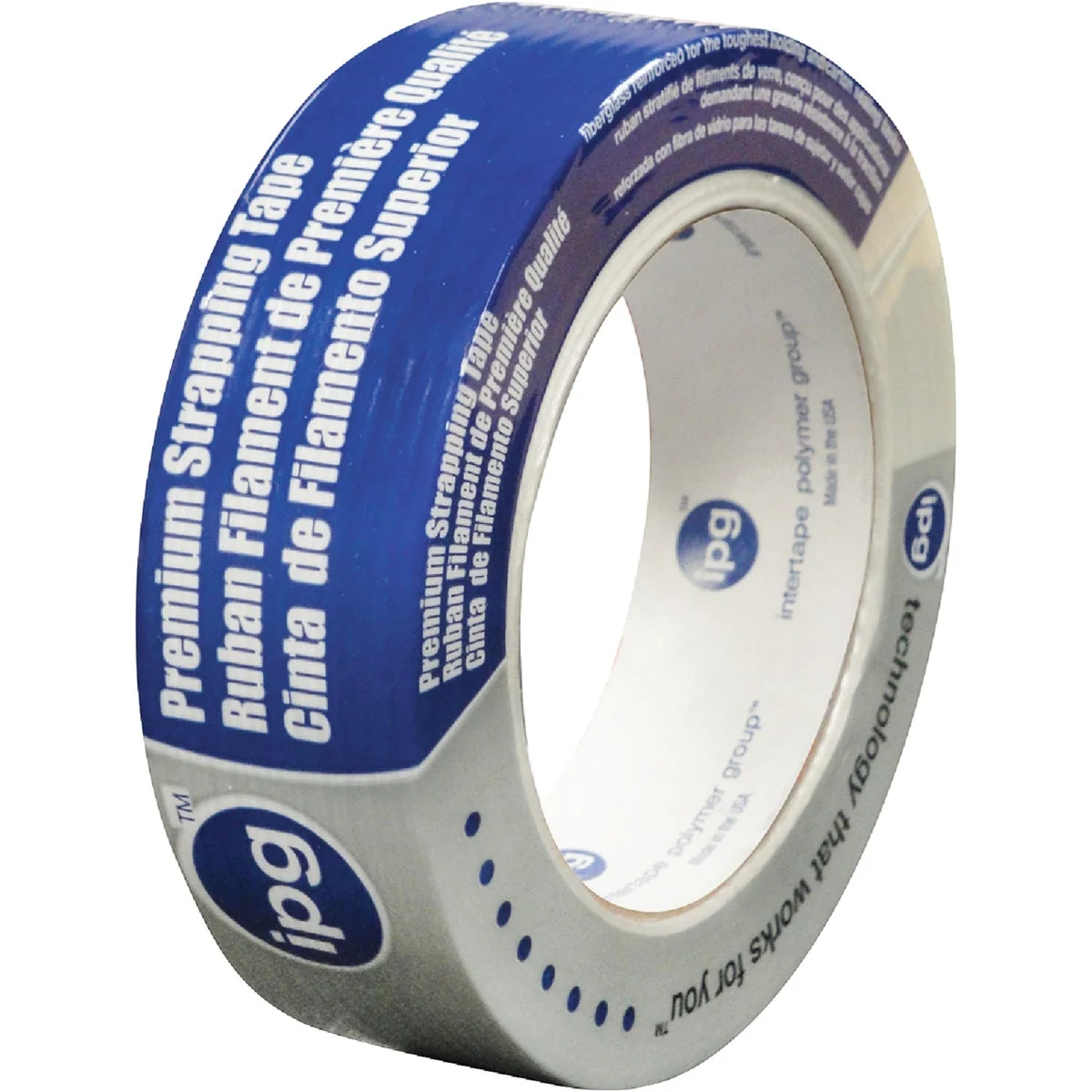 Eco-Friendly IPG 1-1 2 In. W. x 60 Yd. L. Fiberglass Reinforced Strapping Tape Premium