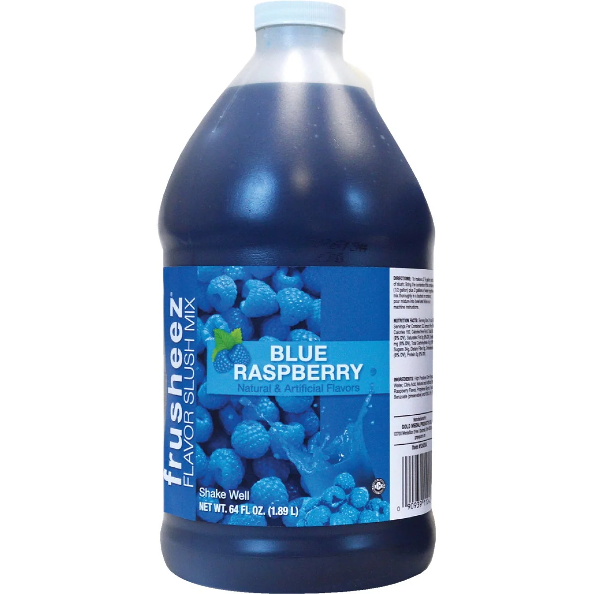 Classic Gold Medal Frusheez Blue Raspberry 1 2 Gal. Flavor Slush Mix Prestigious