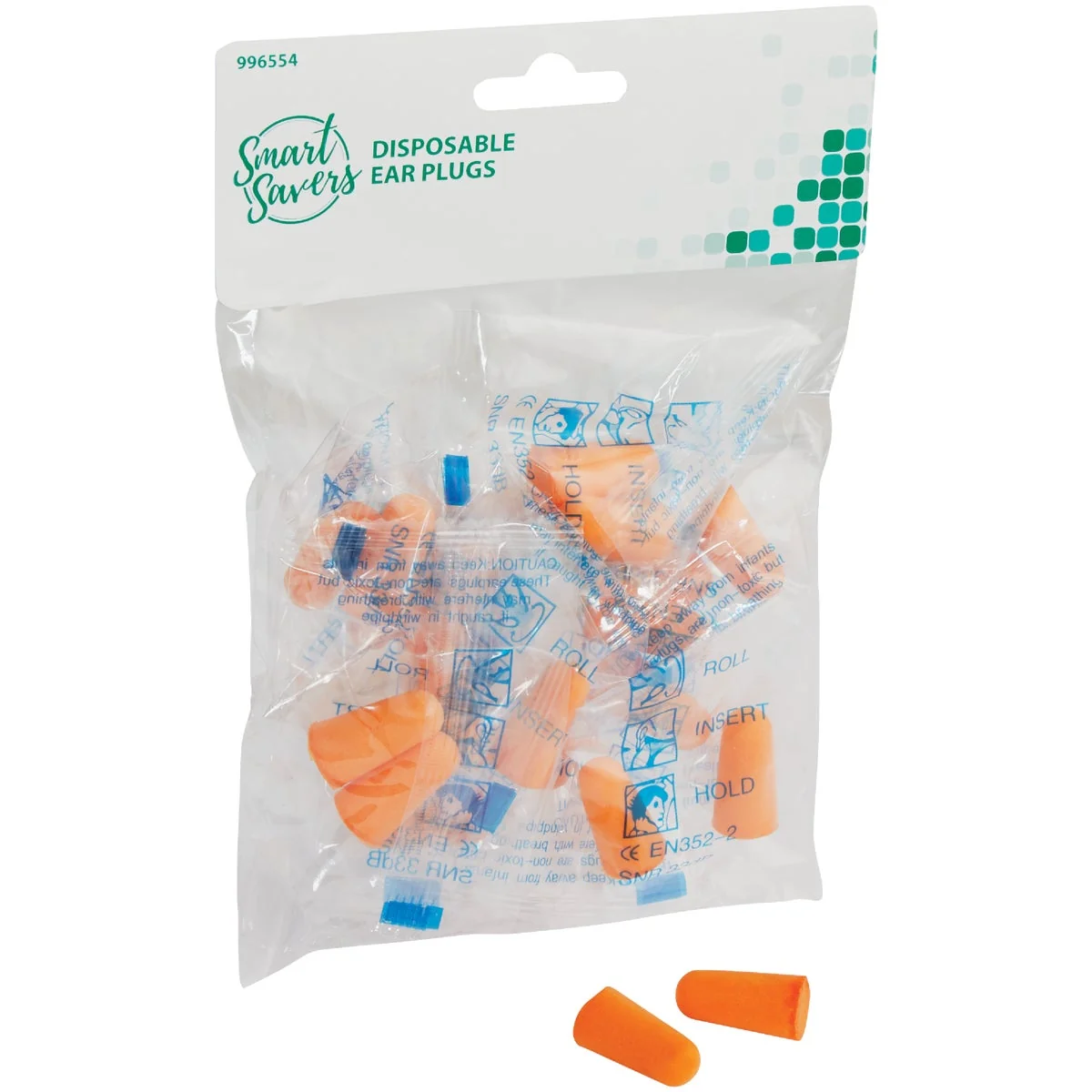 Clean Smart Savers Foam Disposable Ear Plugs 10-Pair Smooth