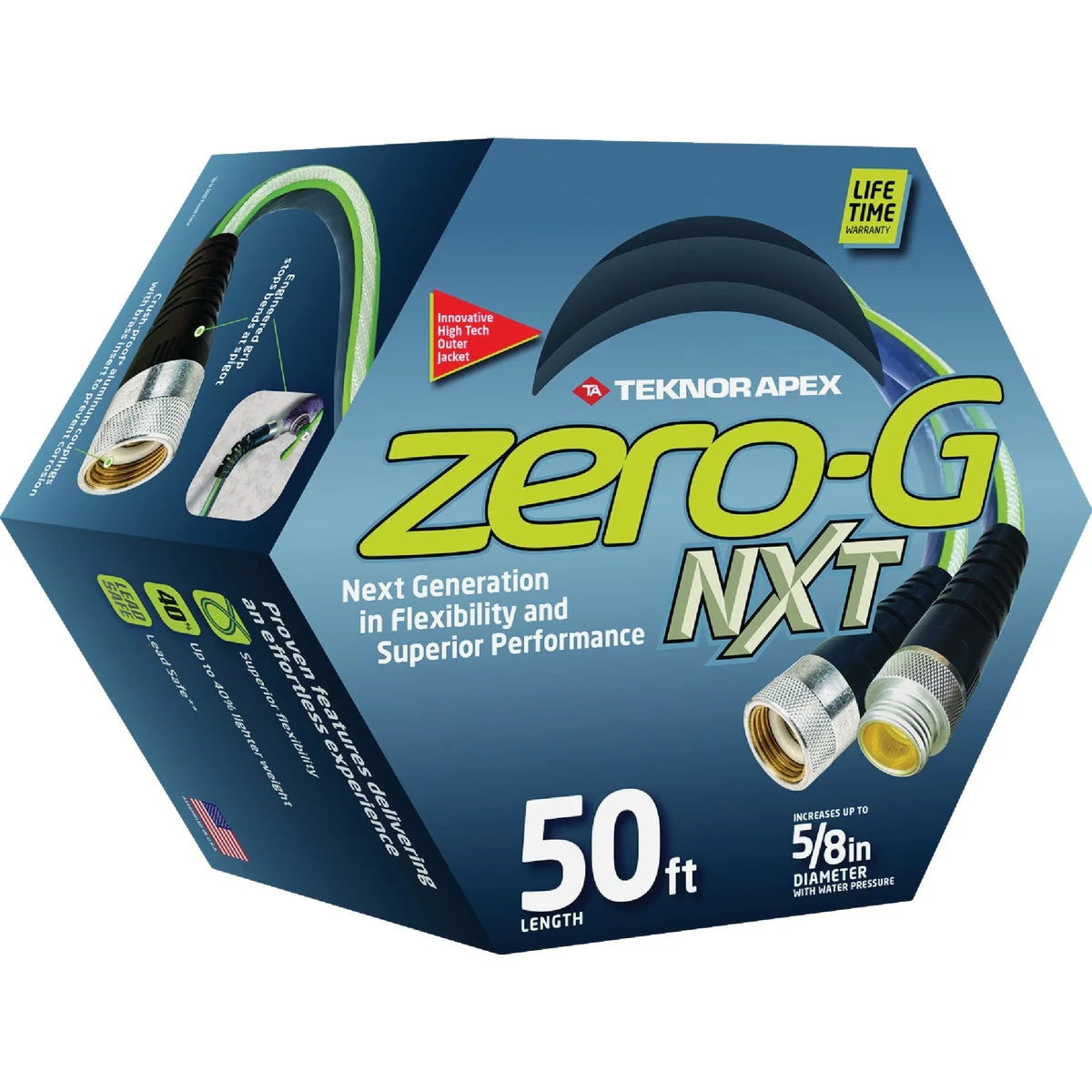 Dependable Teknor Apex Zero-G NXT 5 8 In. x 50 Ft. Garden Hose High-Performance