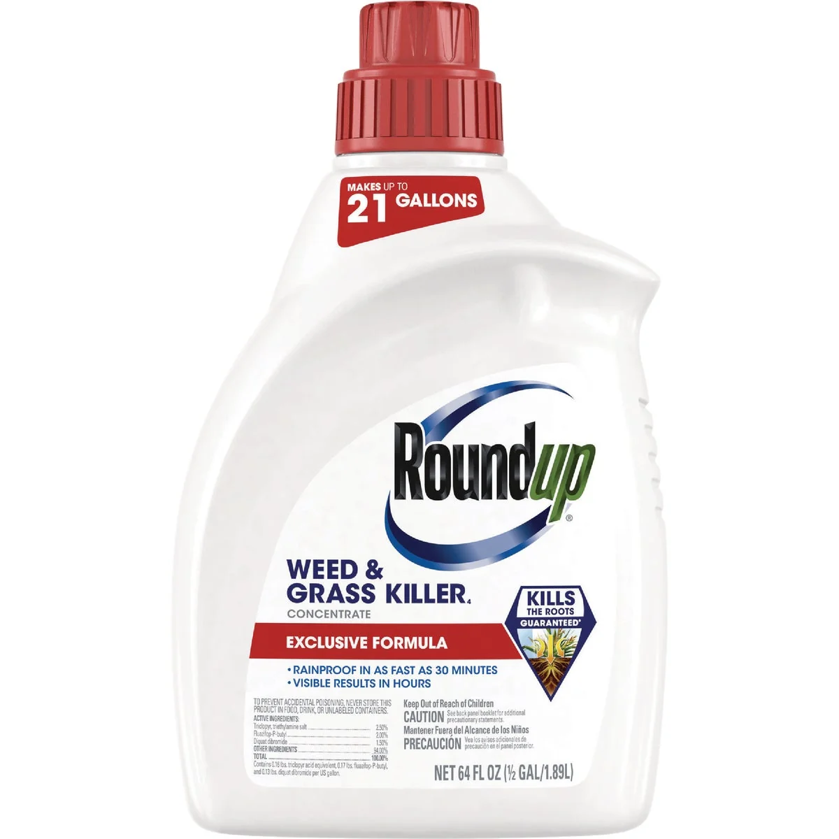 Consistent Roundup 1 2 Gal. Exclusive Formula Concentrate Weed Grass Killer Practical