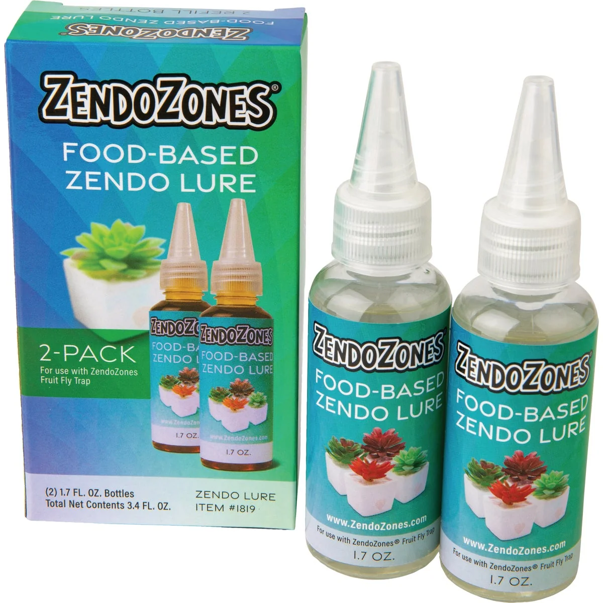 Casual ZendoZones ZendoLure 1.7 Oz. Food-Based Fruit Fly Trap Refill 2-Pack Environmentally Friendly