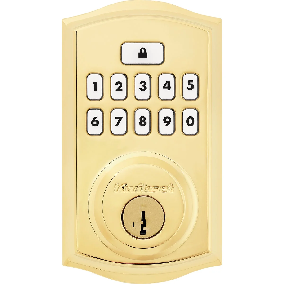 Minimalist Kwikset Signature Series Traditional SmartCode Brass Electronic Deadbolt Carefully Designed