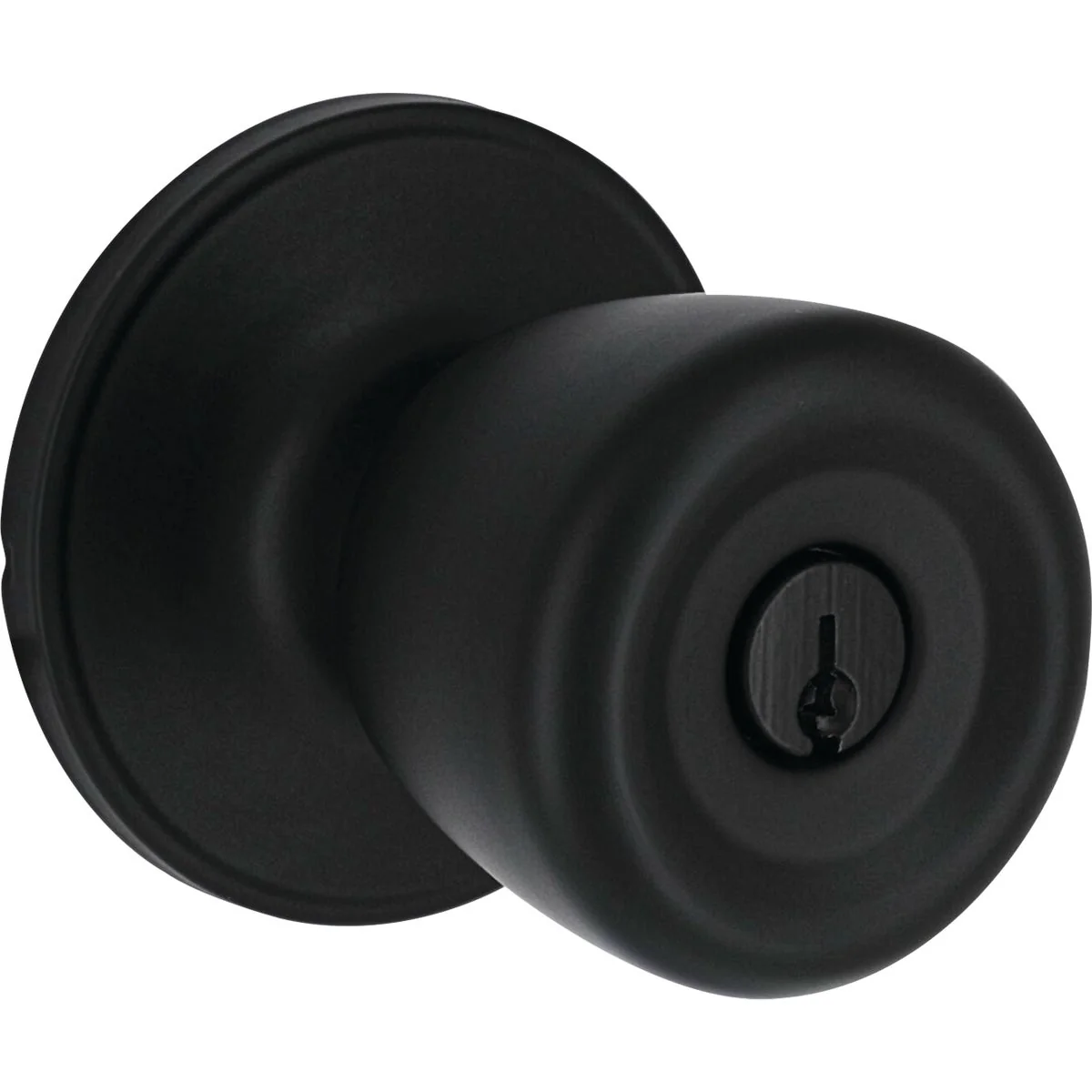 Easy-to-Use Steel Pro Matte Black Tulip Entry Door Knob Innovative