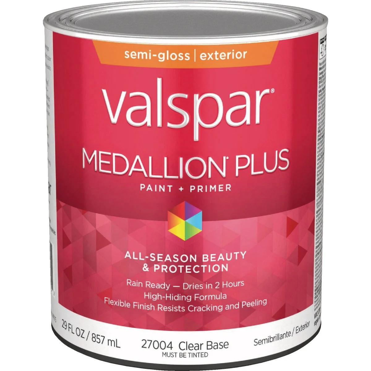 Trusted Valspar Medallion Plus Premium Paint Primer Semi-Gloss Exterior Paint Clear Base 1 Qt. Dependable