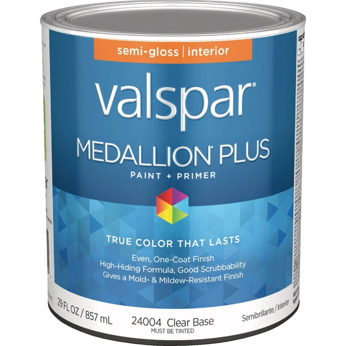 Comfortable Valspar Medallion Plus Premium Paint Primer Semi-Gloss Interior Paint Clear Base 1 Qt. Elite