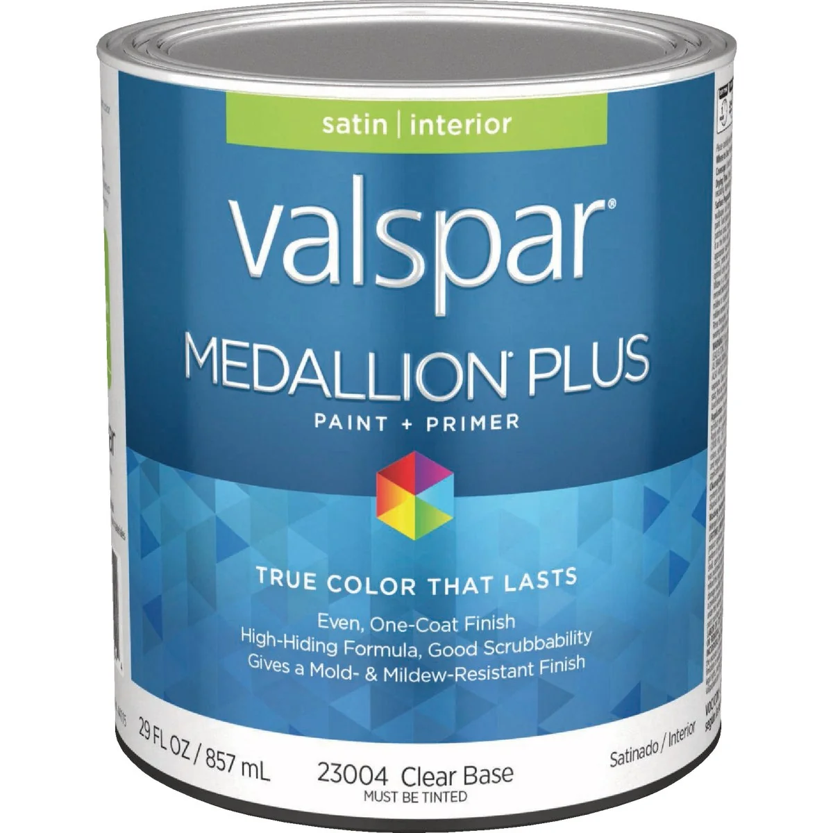 Refined Valspar Medallion Plus Premium Paint Primer Satin Interior Paint Clear Base 1 Qt. Elegant