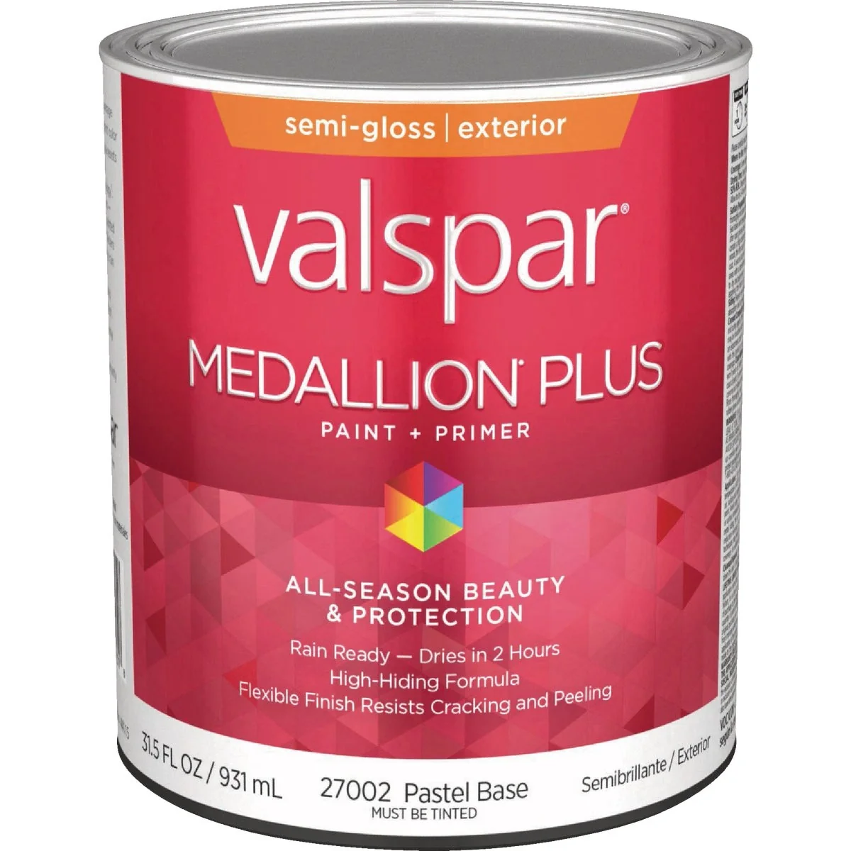 Professional Valspar Medallion Plus Premium Paint Primer Semi-Gloss Exterior Paint Pastel Base 1 Qt. Luxury