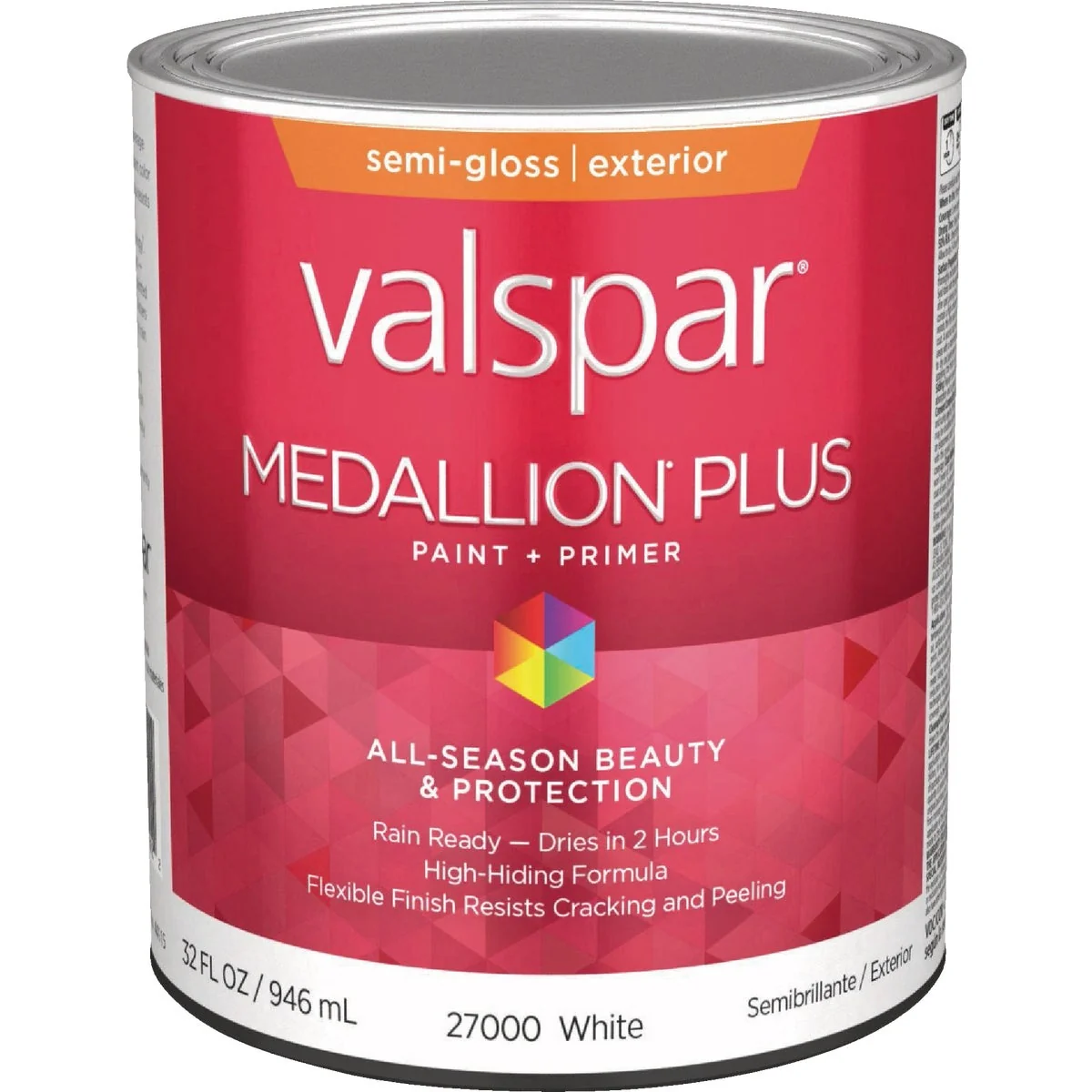 Detailed Valspar Medallion Plus Premium Paint Primer Semi-Gloss Exterior Paint White 1 Qt. Expertly Made