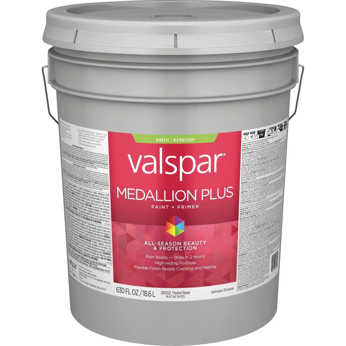 Smooth Valspar Medallion Plus Premium Paint Primer Satin Exterior Paint Pastel Base 5 Gal. Comfortable