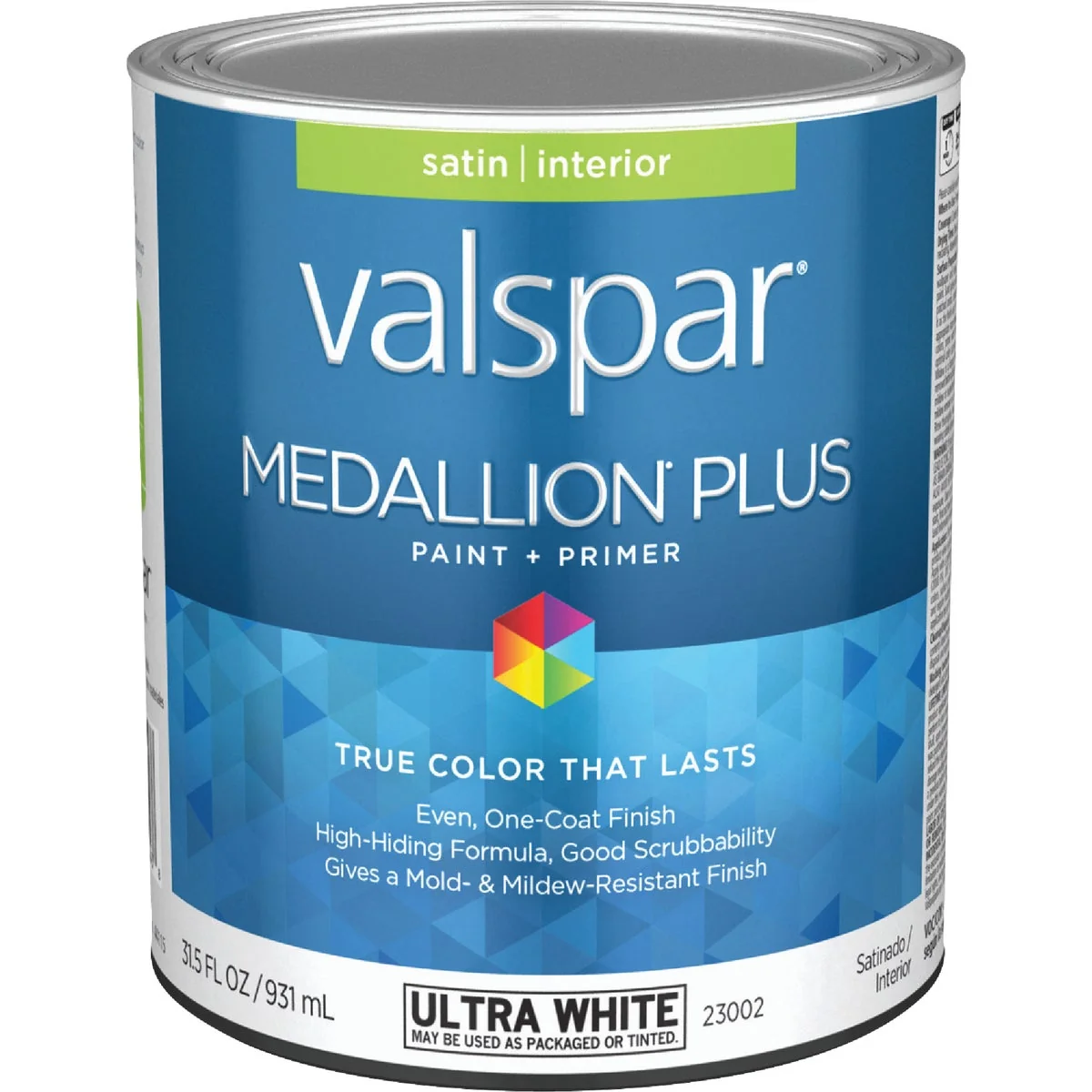 Breathable Valspar Medallion Plus Premium Paint Primer Satin Interior Paint Ultra White 1 Qt.
