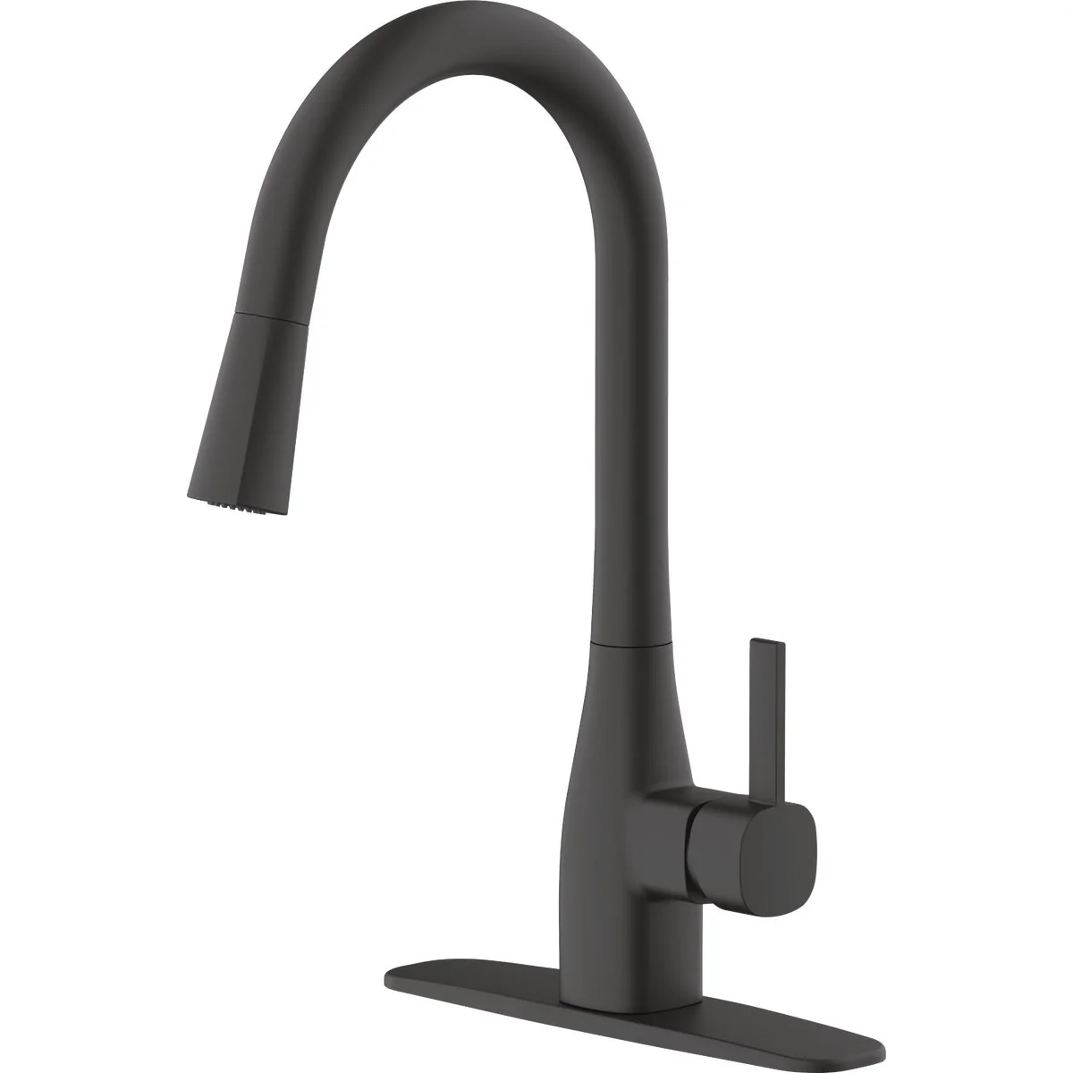 Comfortable Home Impressions 1-Handle Pull-Down Kitchen Faucet Matte Black Practical