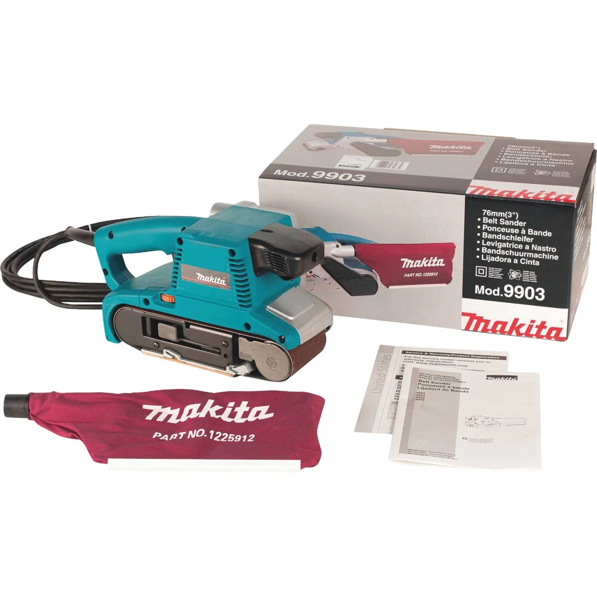 Verified Makita 3 In. x 21 In. 8.8-Amp Belt Sander Lightweight