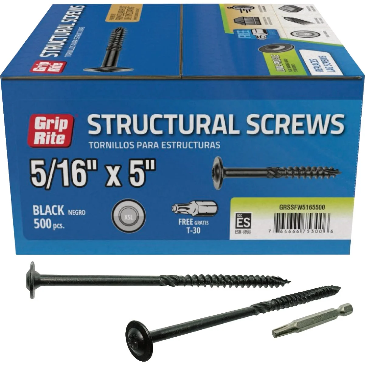 Original Grip-Rite PrimeGuard Plus 5 16 In. x 5 In. Flat Washer Head Structure Screw 50-Count Specialty