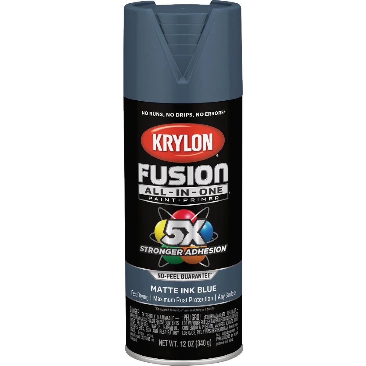 Elite Krylon Fusion All-In-One 12 Oz. Matte Spray Paint Ink Blue Recyclable