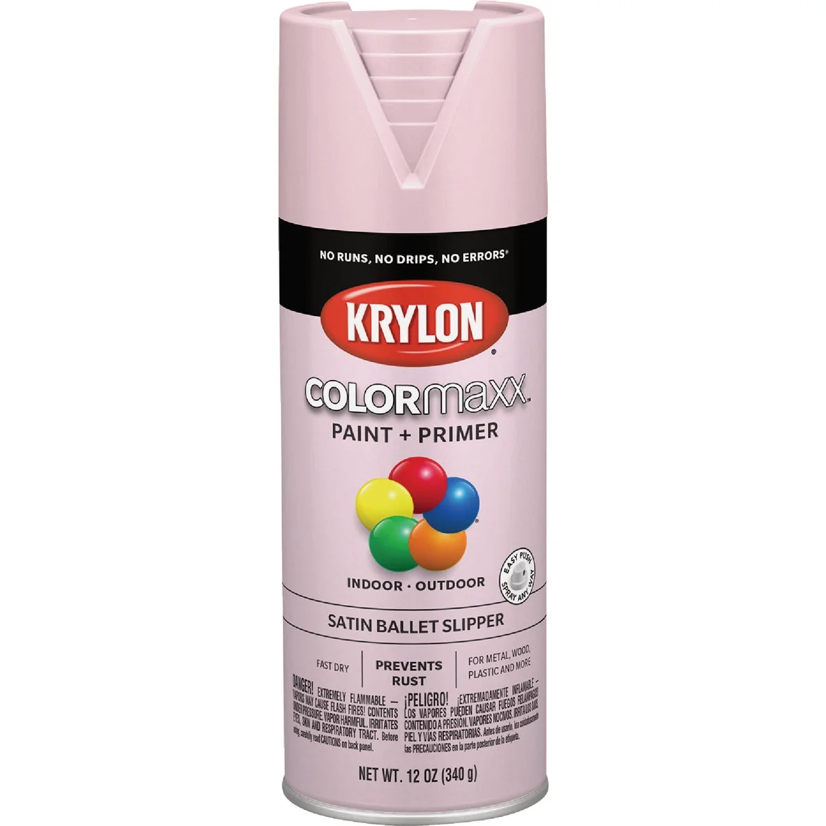 Innovative Krylon ColorMaxx 12 Oz. Satin Spray Paint Ballet Slipper Practical