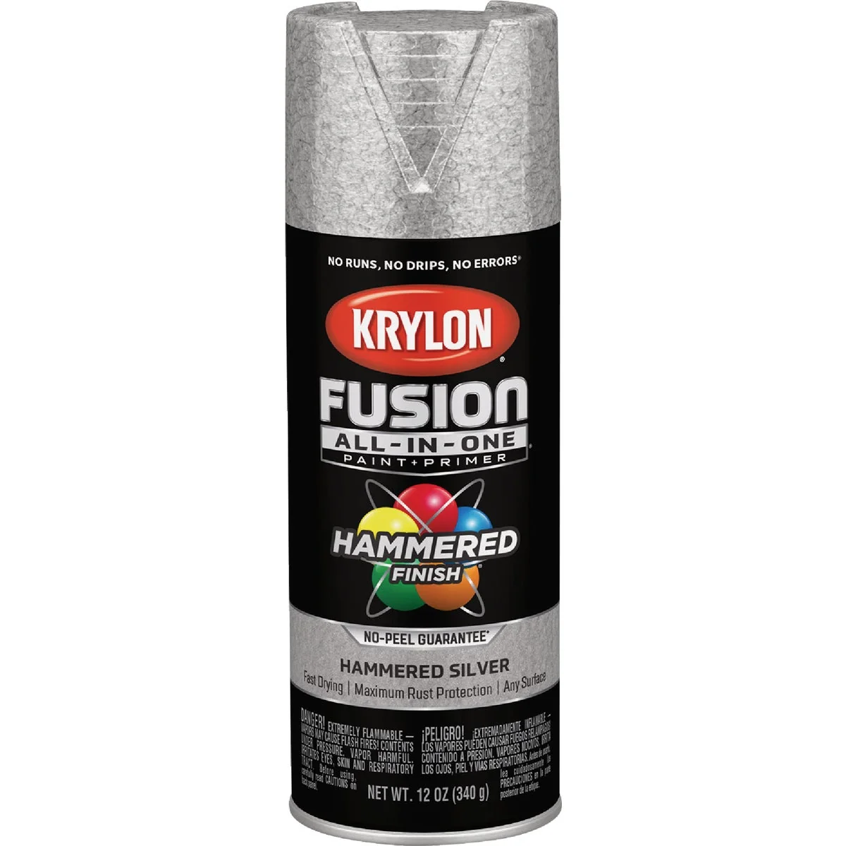 Carefully Designed Krylon Fusion All-In-One 12 Oz. Hammered Spray Paint Silver Smart
