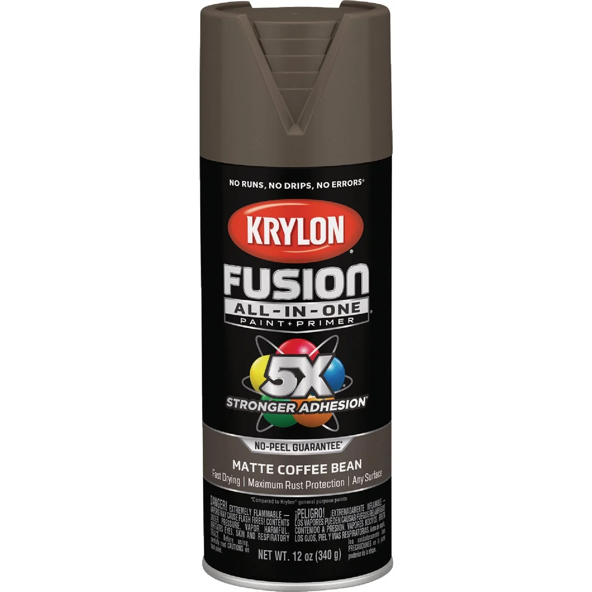 Genuine Krylon Fusion All-In-One 12 Oz. Matte Spray Paint Coffee Bean Advanced