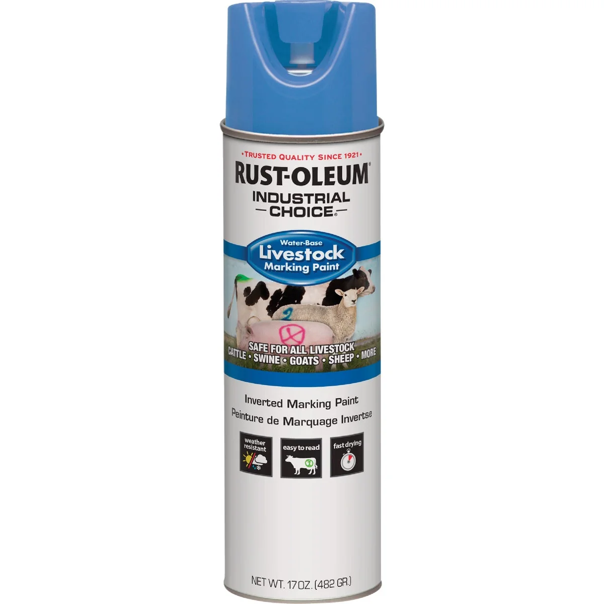 Excellent Rust-Oleum Industrial Choice 17 Oz. Fluorescent Blue Livestock Marking Paint Optimized