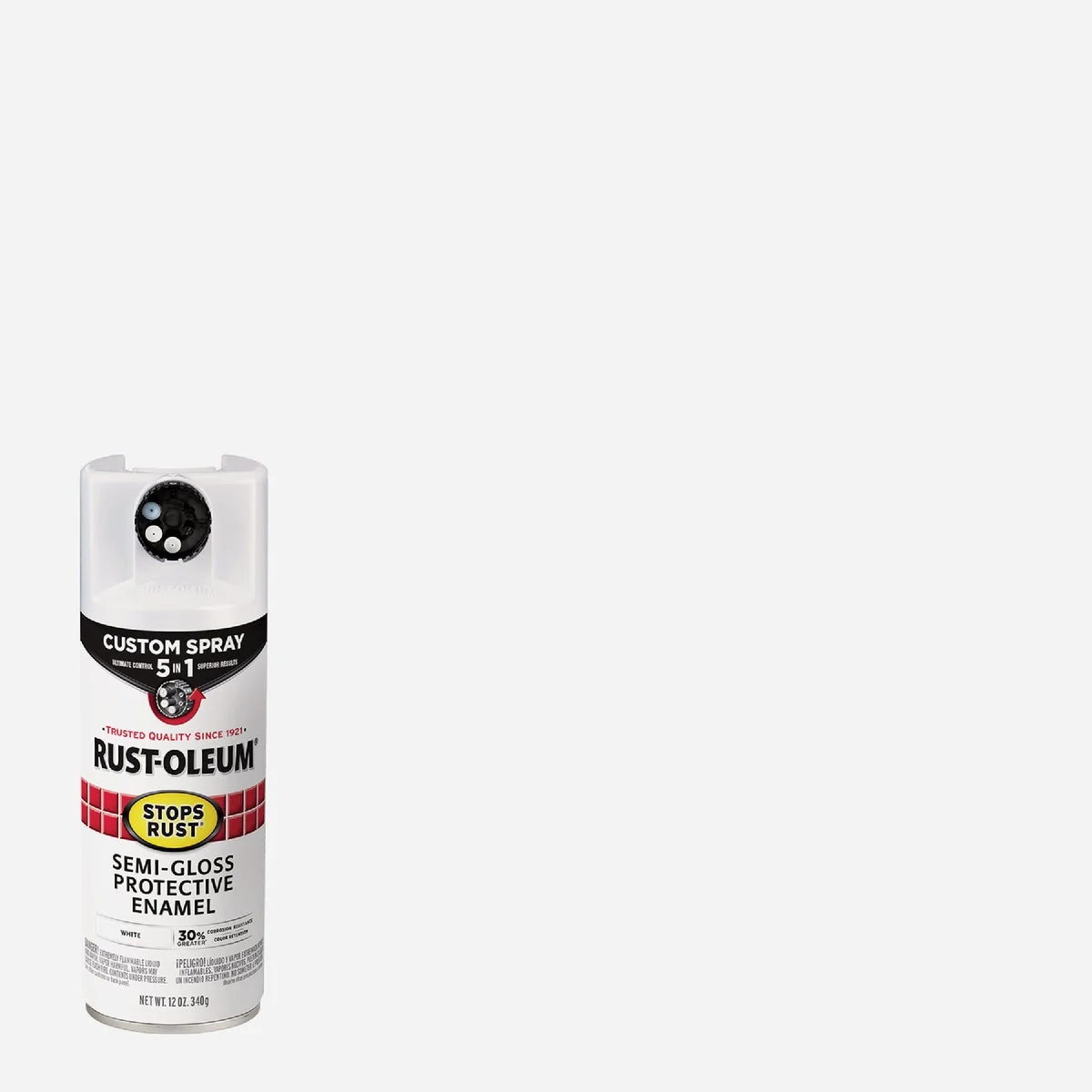 Environmentally Friendly Rust-Oleum Stops Rust 12 Oz. Custom Spray 5 in 1 Semi-Gloss Spray Paint White Efficient